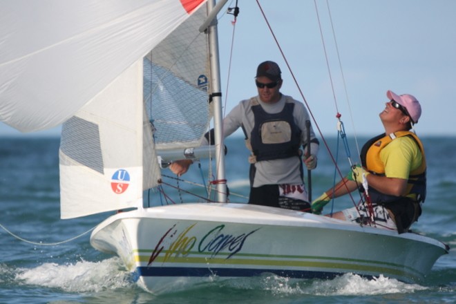 Paul Mitchell and Ryan Johnson from the Whitsundays sailing a 505. - Zhik Mission Beach Regatta © Tom Orr