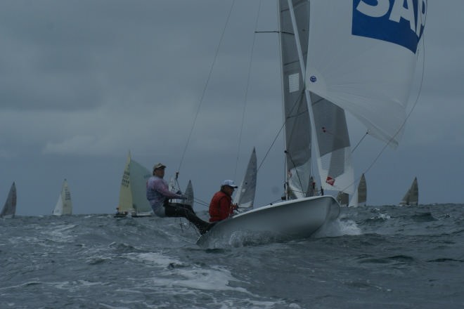 Hasso Plattner and Peter Alarie (GER), SAP 505 Worlds, Day 2, Race 3 © Sail-World.com /AUS http://www.sail-world.com