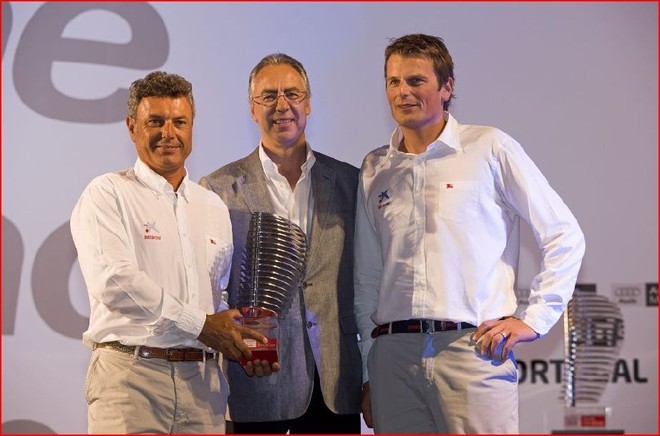 Dean Barker receives the trophy for being second overall in the 2008 Audi MedCup © Audi MedCup Circuit http://www.2008.medcup.org