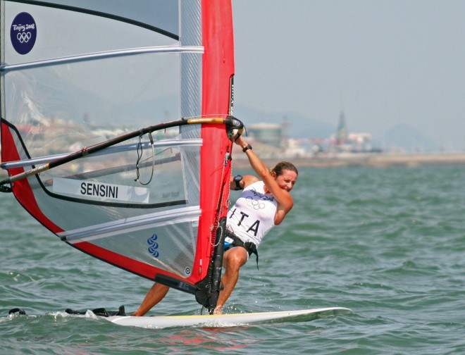 Alessandra Sensini competing in the Medal Race at the Qingdao Olympics © Richard Gladwell www.photosport.co.nz