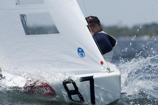 David Giles peers around the forestay in Race 6 of the 2007 Bacardi Cup © Fried Elliott http://www.friedbits.com