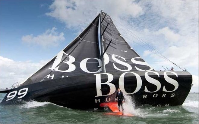 Hugo Boss - shows off her canting keel during a photo shoot © Alex Thomson http://www.alexthomsonracing.com