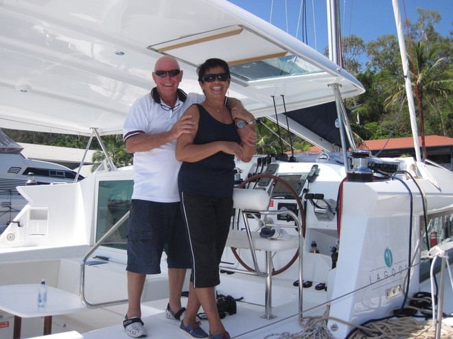 Sail guide Mike and hostess Nancy - Whitsunday Rent A Yacht charter © Ben Southall