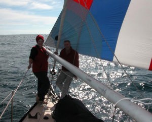 Buggsy and Helen heading north on Sundancer II Sundancer II cruising round the world photo copyright Ian Potter taken at  and featuring the  class