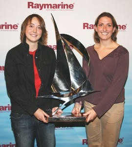 Katie was presented with her trophy by Dee Caffari © onEdition http://www.onEdition.com