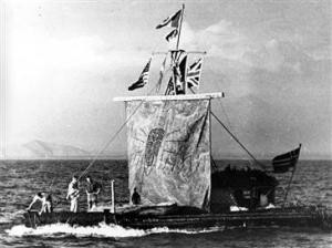 The Original Kon-Tiki after arrival in Tahiti photo copyright SW taken at  and featuring the  class