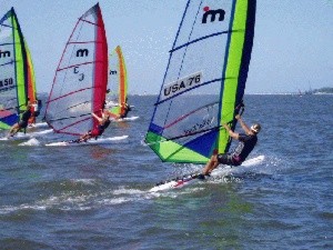 To US Windsurfer Lanee Butler Beashel in foreground photo copyright Media Pro taken at  and featuring the  class