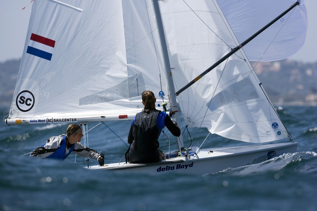 NED Margriet Fokkema and Marieke Jongens, 470 W. Finished 2nd.. - Semaine Olympique Francaise, Hyeres, April 2009 photo copyright  Richard Langdon http://www.oceanimages.co.uk taken at  and featuring the  class