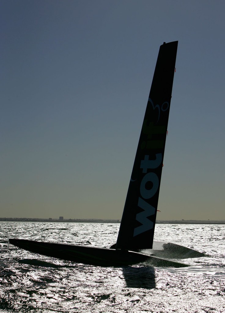 Wot Rocket sailing craft during a test run in the lead up to official attempt on the 500m world speed sailing record. photo copyright Sergio Dionisio/Wot Rocket taken at  and featuring the  class