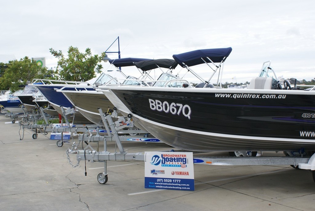 A line-up of 'tinnies' at the Gold Coast City Marina's Summer Boat Show. - hunting for customers photo copyright Bob Wonders taken at  and featuring the  class