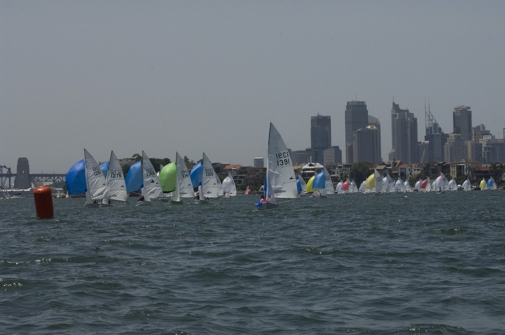 Saturday’s Leeward Leg Race 1 - Aussie Home Grown Sailing Alive and Well in NSW F11 State Titles © David Price