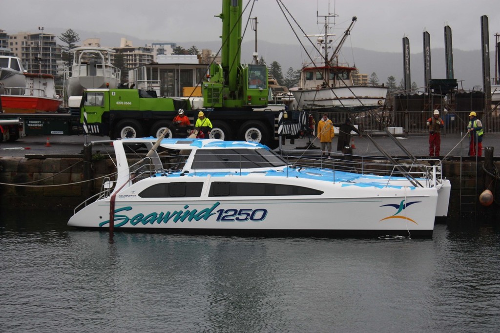 Seawind 1250 successfully launches - New 41ft Seawind 1250 Launch © Brent Vaughan