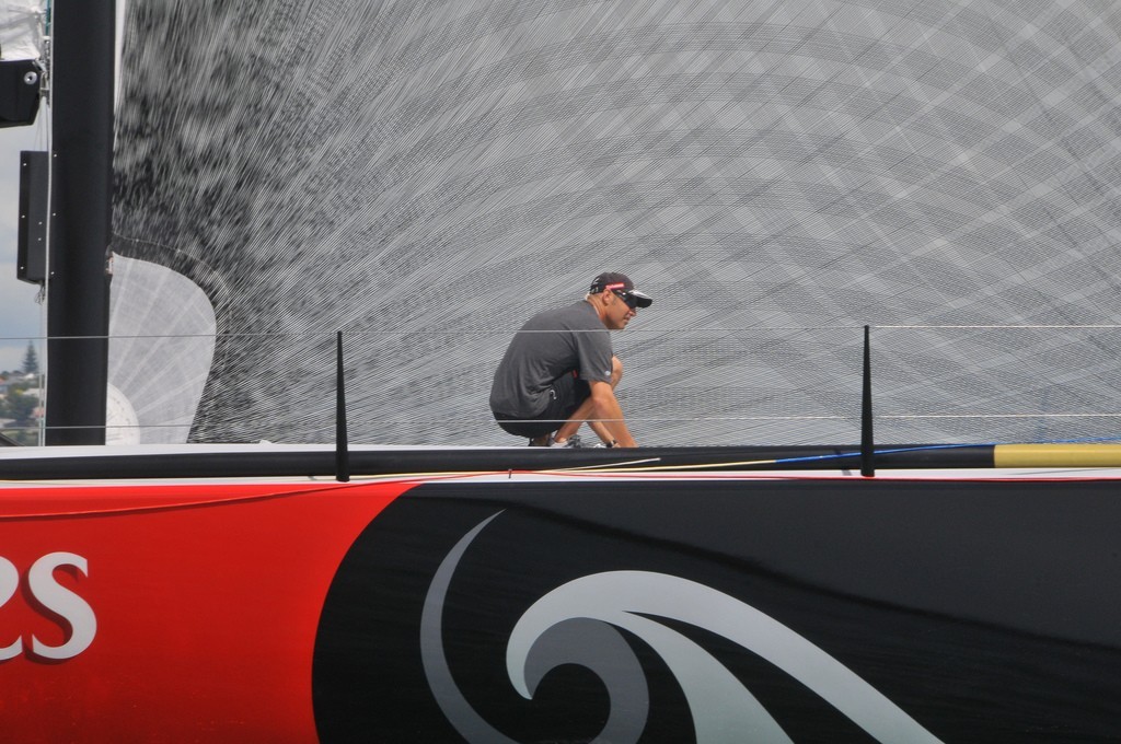 3DL thread weave in the North sails (NZ) supplied inventory - Emirates Team NZ  © George Layton