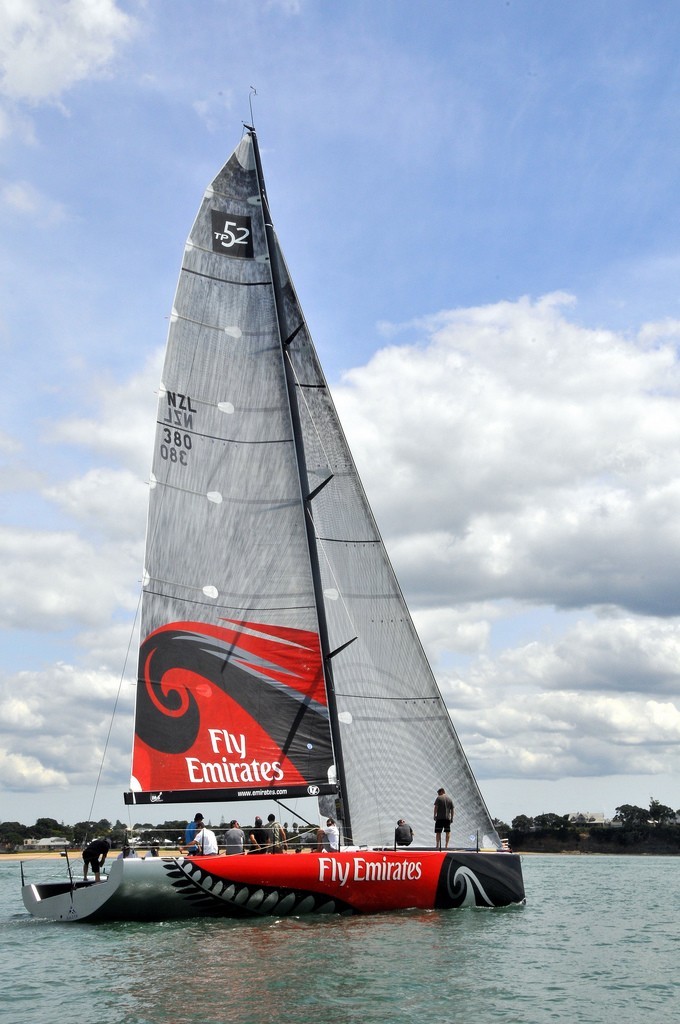 The free area fat-head mainsails  that are so common in other classes are not evident in th TP52 class  - Emirates Team NZ © George Layton