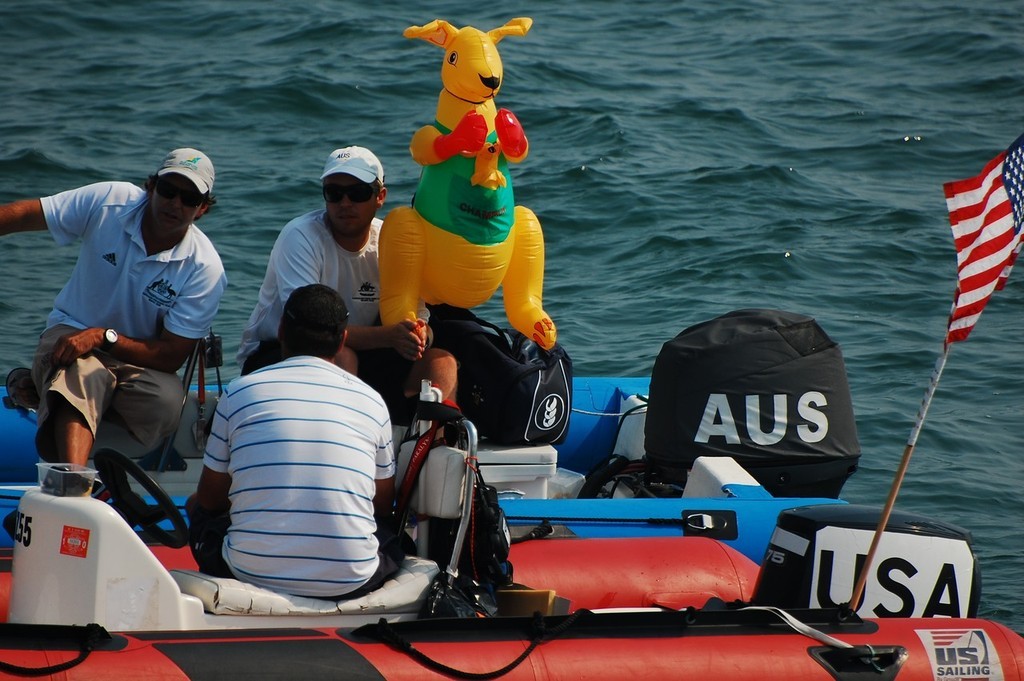 Australians and mascot on Day 4 of the 2008 Paralympics photo copyright Dan Tucker http://sailchallengeinspire.org/ taken at  and featuring the  class