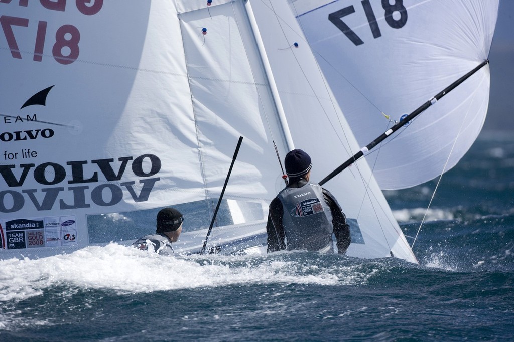GBR 470, Nick Rogers and Joe Glanfield. - Semaine Olympique Francaise, Hyeres photo copyright Richard Langdon /Ocean Images http://www.oceanimages.co.uk taken at  and featuring the  class