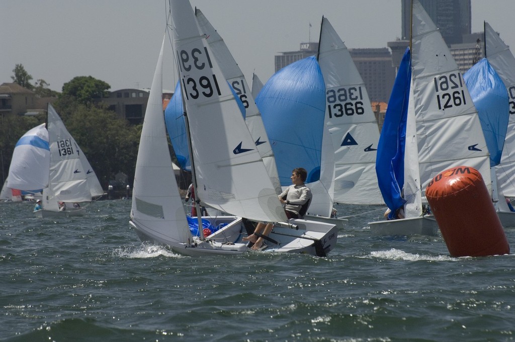 1391 Bolt Leading At Leeward Mark - Aussie Home Grown Sailing Alive and Well in NSW F11 State Titles photo copyright David Price taken at  and featuring the  class