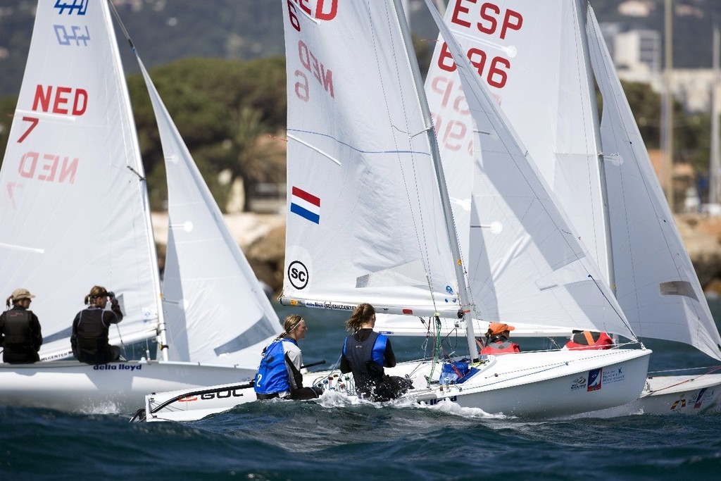 NED Margriet Fokkema and Marieke Jongens, 470 W. Finished 2nd. - Semaine Olympique Francaise, Hyeres, April 2009 photo copyright  Richard Langdon http://www.oceanimages.co.uk taken at  and featuring the  class