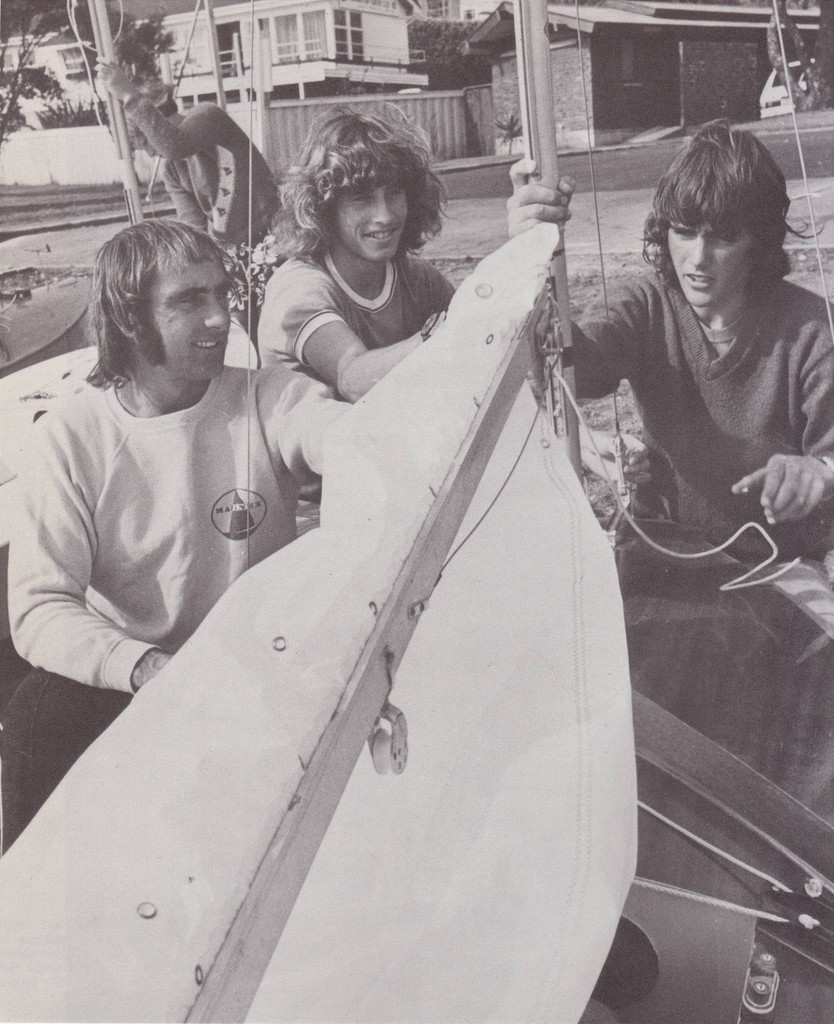 Yes, they do go back a long way. Then NZYF Youth Program Director, Harold Bennett (left) with Russell Coutts (right) rigging a P-class at Murrays bay Sailing Club in 1977. photo copyright Alan Sefton taken at  and featuring the  class
