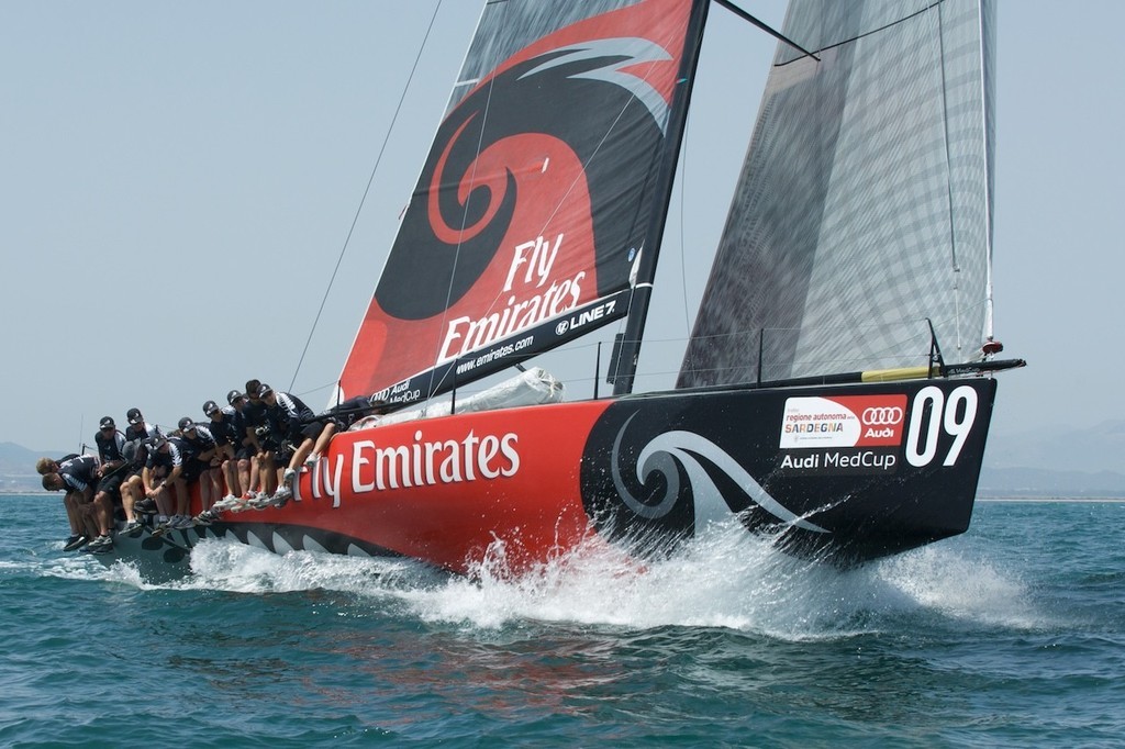 Emirates Team New Zealand NZL380 on leg three of the Coastal race, day three, Sardinia Trophy, Audi MedCup 23/7/2009 photo copyright Emirates Team New Zealand / Photo Chris Cameron ETNZ  taken at  and featuring the  class