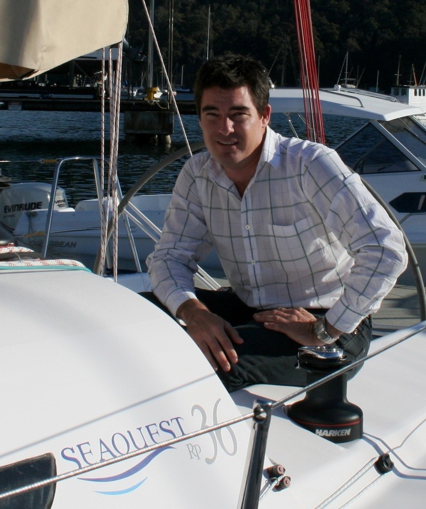 Chris Pomfret aboard Seaquest RP36 photo copyright Seaquest Yachts . taken at  and featuring the  class