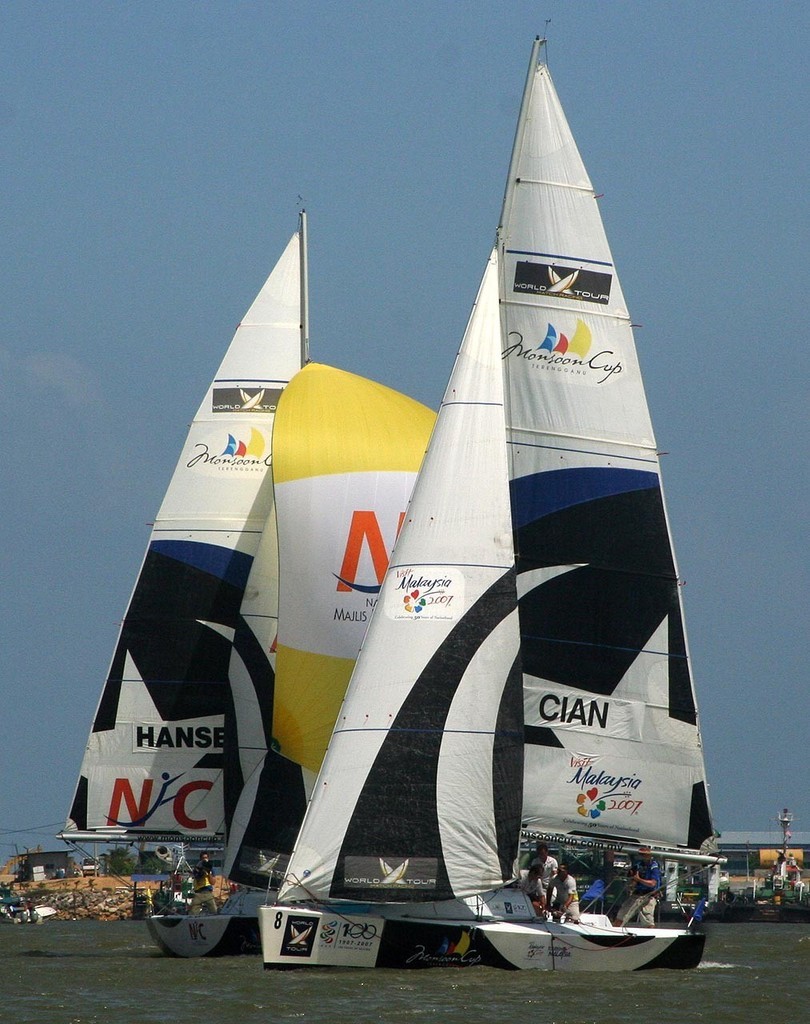 Cian and Hansen in Petite Final - Monsoon Cup 2007 photo copyright Sail-World.com /AUS http://www.sail-world.com taken at  and featuring the  class