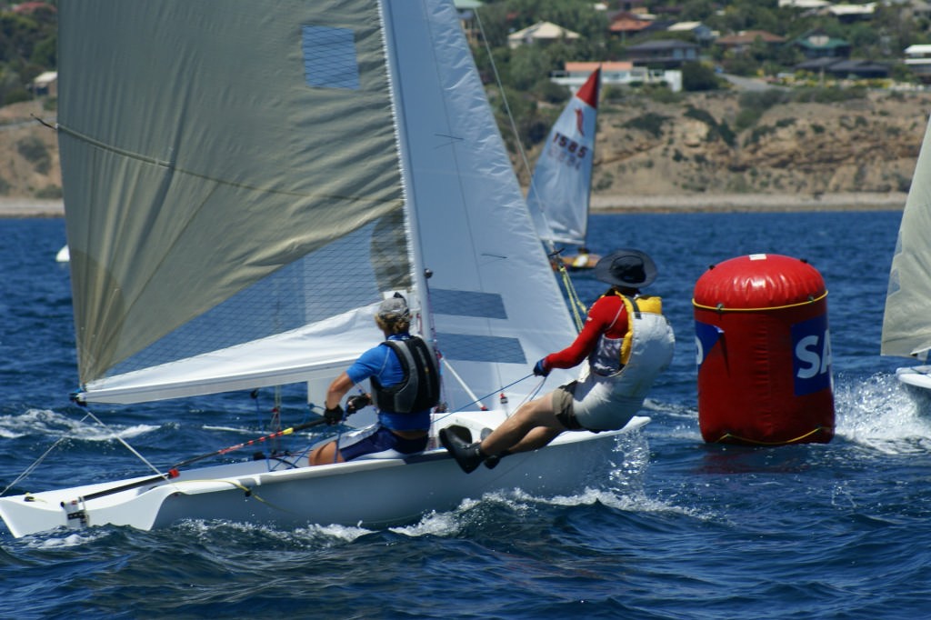 Terry Scutcher and Christian Diebitsch (GBR), Race 9, 2007 SAP 505 World Championships © Sail-World.com /AUS http://www.sail-world.com