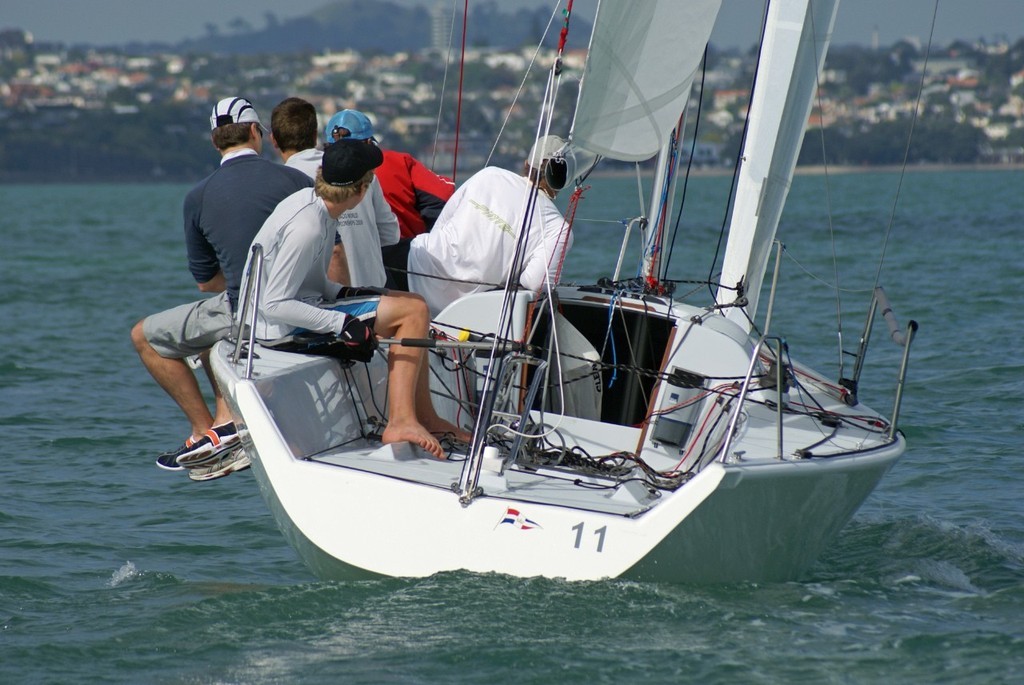 470 Olympic representative, Peter Burling made the Gold fleet cut, finishing 8th overall on Day 2 2008 of the Club Marine NZ Keelboat Nationals photo copyright Richard Gladwell www.photosport.co.nz taken at  and featuring the  class