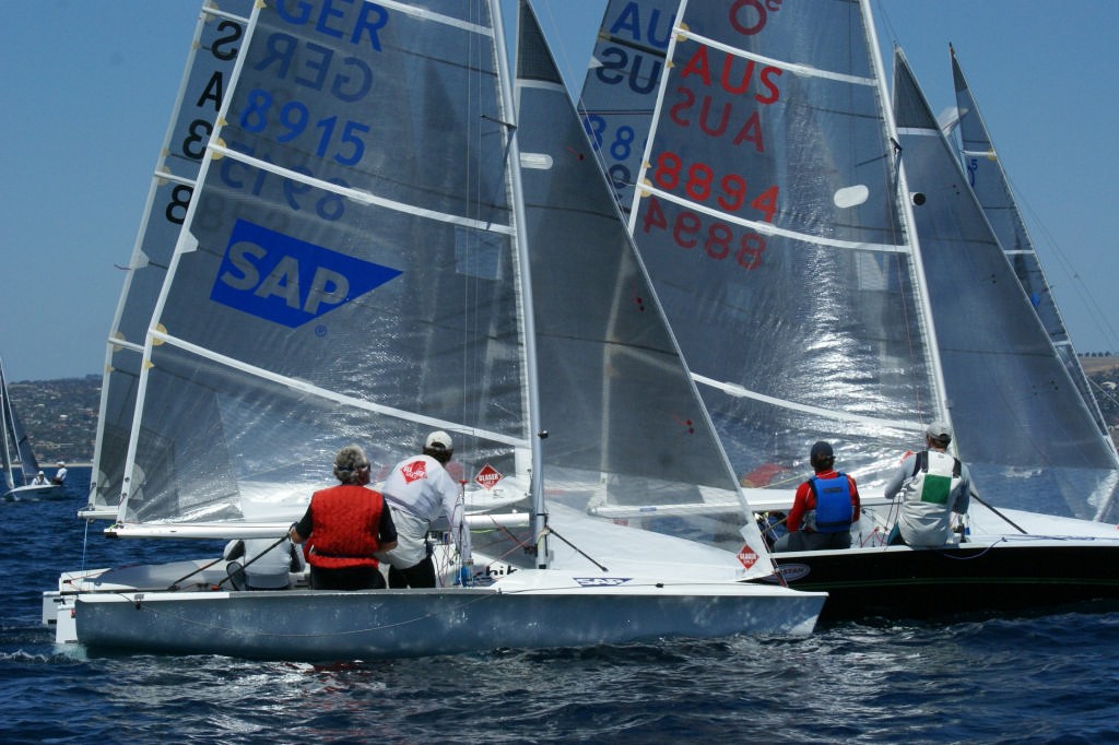 Hasso Plattner and Peter Alarie (GER) are part of a 10 strong German team, which includes the only female crew, at the 2007 SAP 505 World Championship photo copyright Sail-World.com /AUS http://www.sail-world.com taken at  and featuring the  class