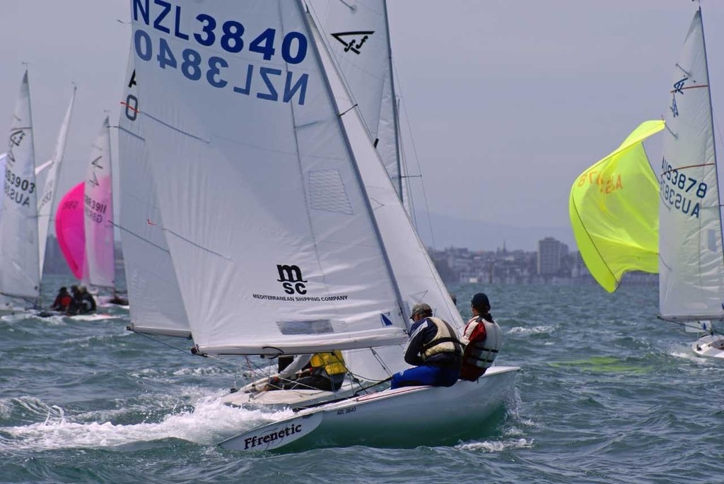 Ffrenetic sailing on Day 5, 17th Flying Fifteen Worlds, Williamstown, Port Philip, Melbourne photo copyright Richard Gladwell www.photosport.co.nz taken at  and featuring the  class