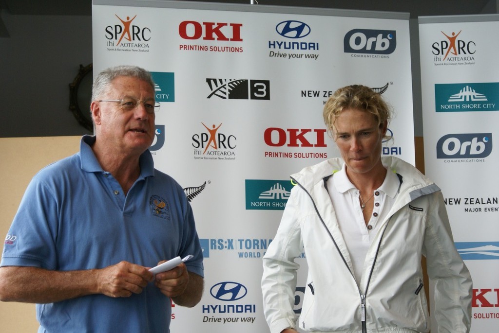 Peter Montgomery and Carolijn Brouwer at the 2008 Tornado Worlds Media Conference © Richard Gladwell www.photosport.co.nz