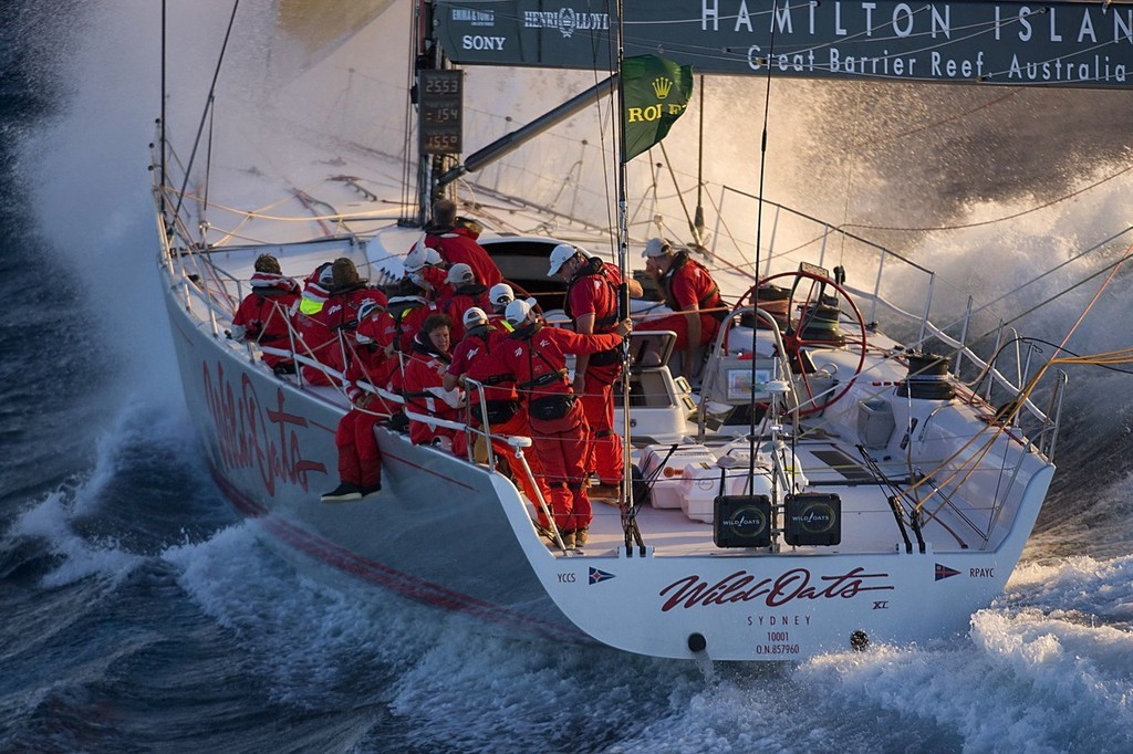 Line honours leader, Wild Oats XI sailing fast down the NSW Coast photo copyright  Rolex / Carlo Borlenghi http://www.carloborlenghi.net taken at  and featuring the  class