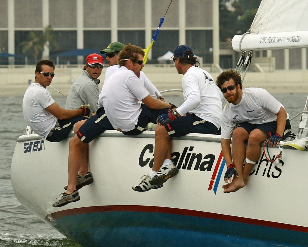 Chris Nesbitt (second from left) and his team from Balboa Yacht Club finished a very respectable third place in the 2009 Ficker Cup photo copyright Rick Roberts  taken at  and featuring the  class