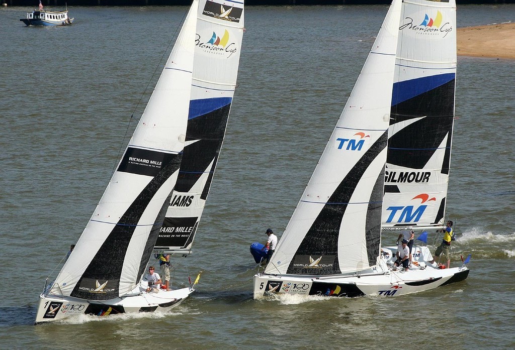 Gilmour leads Williams in pre-start - Monsoon Cup 2007 photo copyright Sail-World.com /AUS http://www.sail-world.com taken at  and featuring the  class