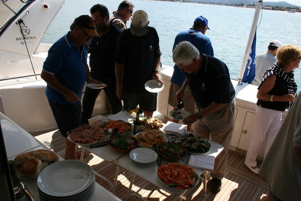 Seafood feast on board Class Act photo copyright Helen Hopcroft taken at  and featuring the  class