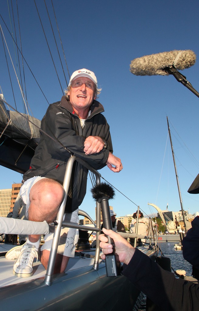 Mike Slade cheerful as ever- Rolex Sydney Hobart Yacht Race 2009 photo copyright Crosbie Lorimer http://www.crosbielorimer.com taken at  and featuring the  class