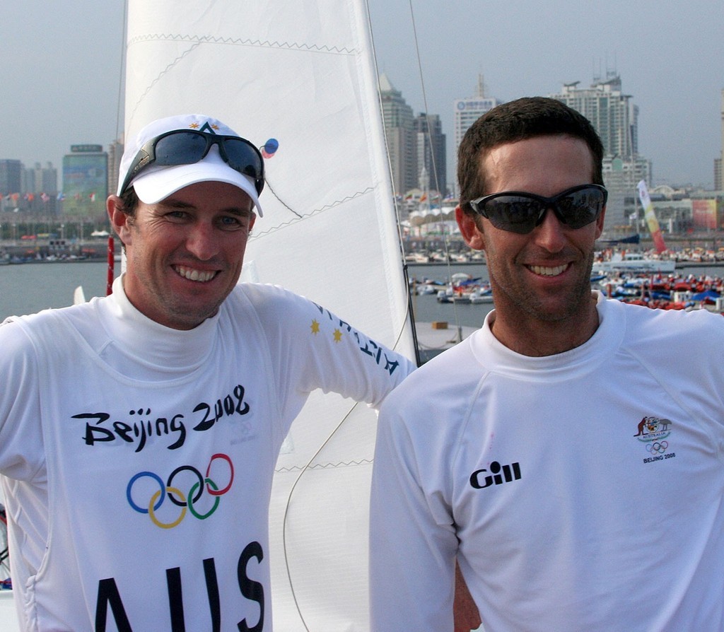 Qingdao Olympic Regatta 2008. Nathan Wilmot and Malcolm Page (AUS). photo copyright Sail-World.com /AUS http://www.sail-world.com taken at  and featuring the  class