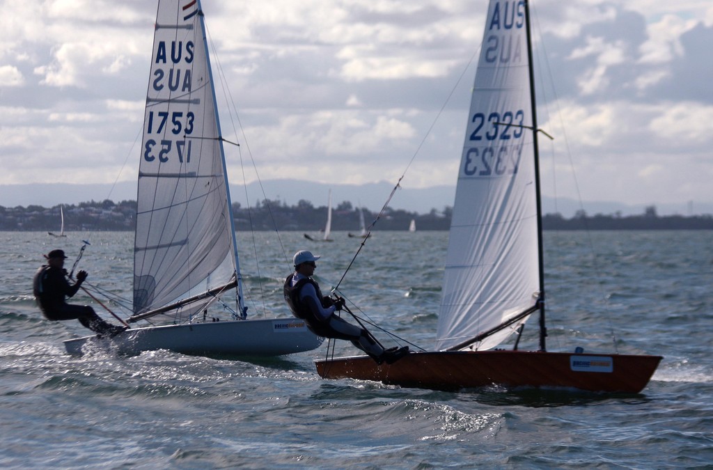Jono Neate (AUS 2323) leads Phillip Evans (AUS1753) - Race 2 Contender World Championships Day 1 photo copyright Contender Worlds 2010 http://www.contenderworlds2010.com taken at  and featuring the  class