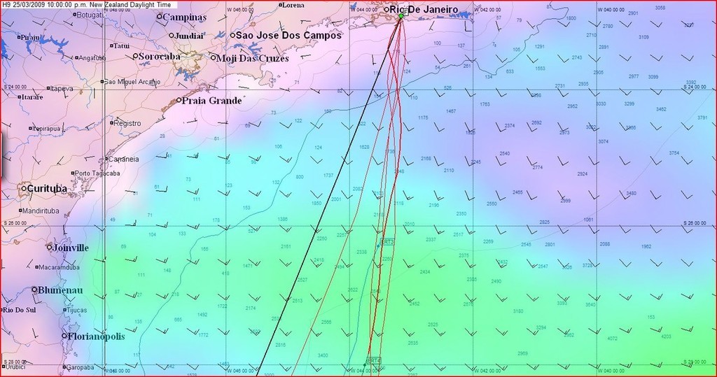 Current positions as at 2200hrs NZT 25 March or 0900hrs UTC photo copyright Predictwind.com/iexpedition.org www.predictwind.com taken at  and featuring the  class