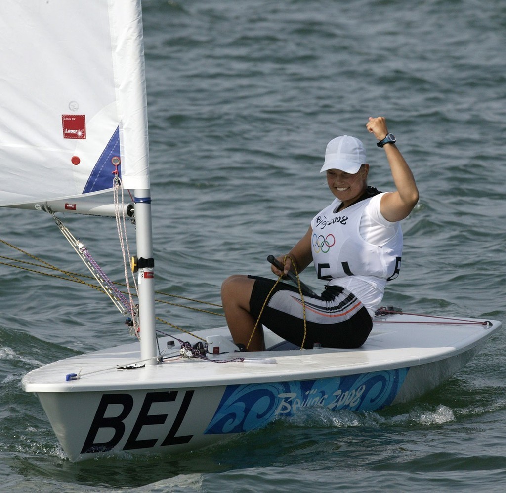 Qingdao Olympic Regatta 2008. Evi van Acker (BEL). photo copyright Guy Nowell http://www.guynowell.com taken at  and featuring the  class