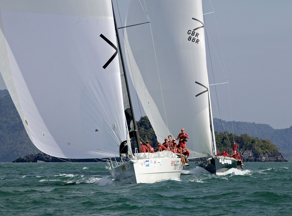 Royal Langkawi International Regatta 2010. HiFi and Evolution Racing match raced the whole 27nm course. photo copyright Guy Nowell http://www.guynowell.com taken at  and featuring the  class
