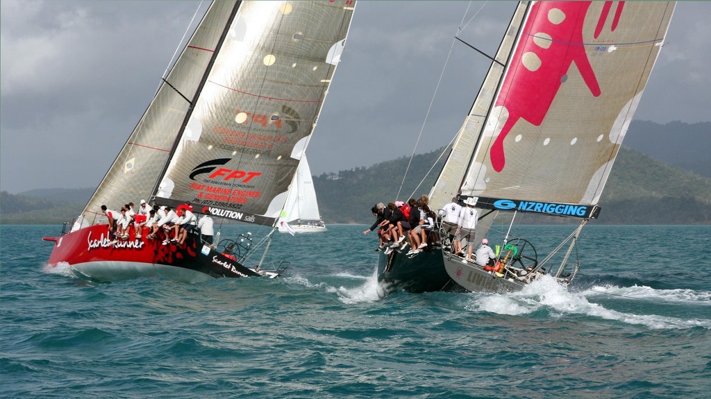 Scarlet Runner with Living Doll chasing - Day 5 Meridien Marinas Airlie Beach Race Week 2009   
 photo copyright Sail-World.com /AUS http://www.sail-world.com taken at  and featuring the  class