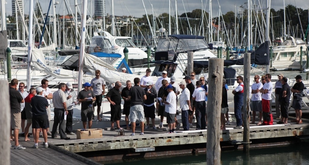 Skipper briefing at the Inaugural NZ Marine Industry Sailing Challenge photo copyright MRX Yachting www.mrxyachting.co.nz taken at  and featuring the  class