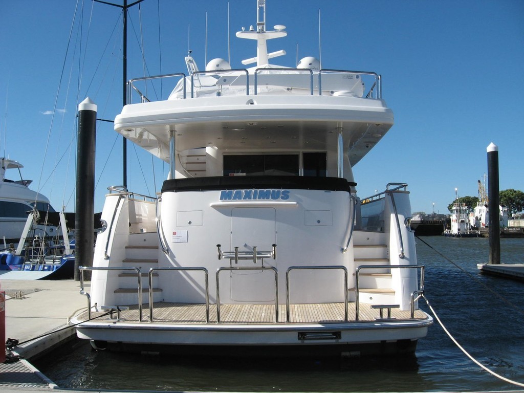Horizon 98 -Stern square on photo copyright Marine Auctions and Valuations . http://www.marineauctions.com.au taken at  and featuring the  class