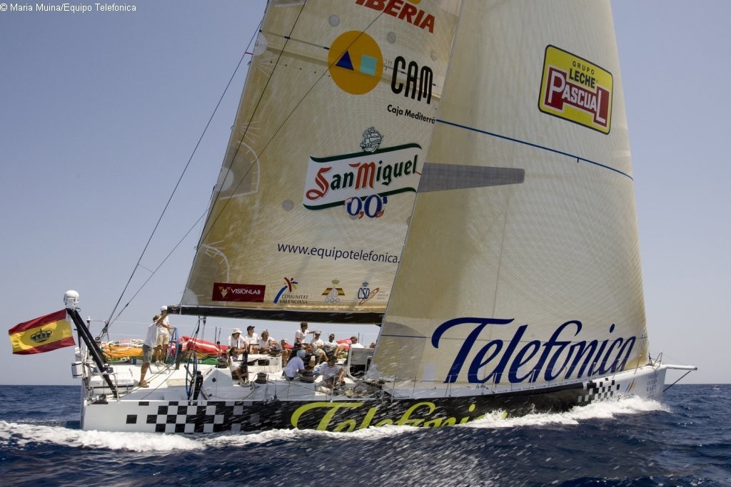 Telefonica Black test sailing in Alicante, Spain photo copyright Maria Muina/Equipo Telefonica taken at  and featuring the  class