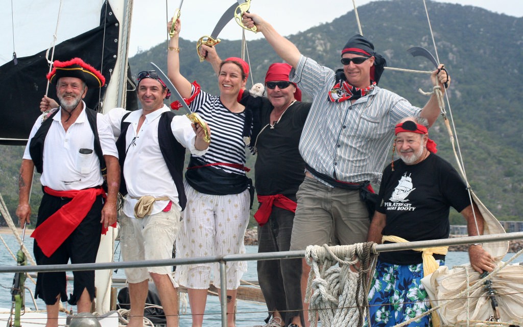 The crew on Black Rose - the Pirate Kings. Sunferries Magnetic Island Race Week Day 2  
 photo copyright Sail-World.com /AUS http://www.sail-world.com taken at  and featuring the  class