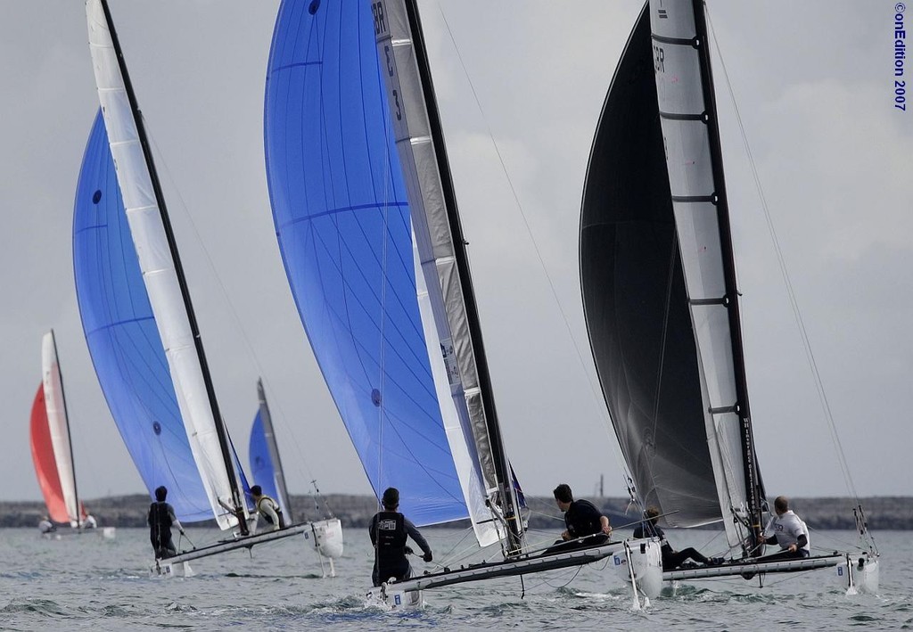 Tornado fleet on day 4 of racing at the Skandia Sail for Gold Regatta © onEdition http://www.onEdition.com