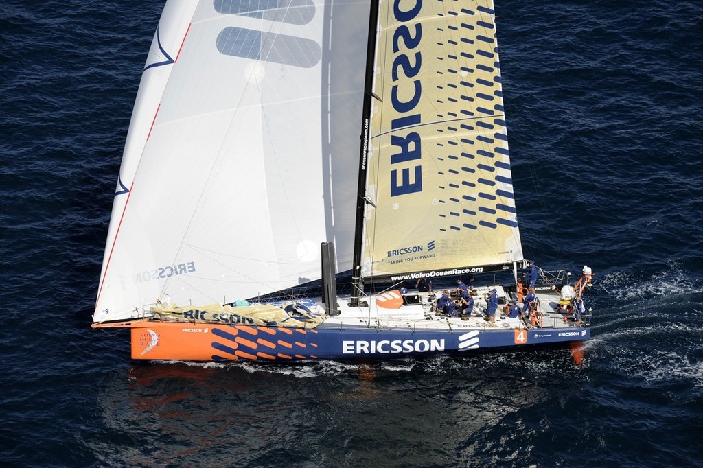 Ericsson 4, skippered by Torben Grael competing in the Volvo Ocean race in-port race in Alicante, Spain. photo copyright Rick Tomlinson/Volvo Ocean Race http://www.volvooceanrace.com taken at  and featuring the  class