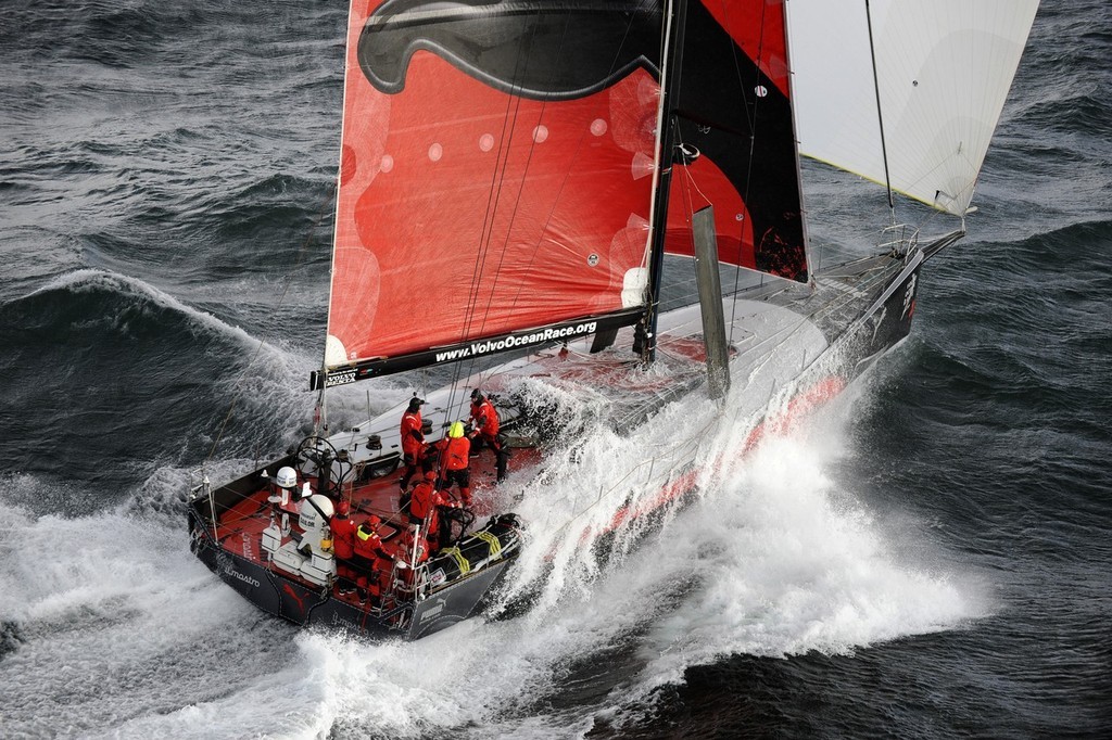 PUMA Ocean Racing surfing at 30 knots off the Blasket Islands West of Ireland, shortly after the start of leg 8 from Galway to Marstrand. photo copyright Rick Tomlinson/Volvo Ocean Race http://www.volvooceanrace.com taken at  and featuring the  class