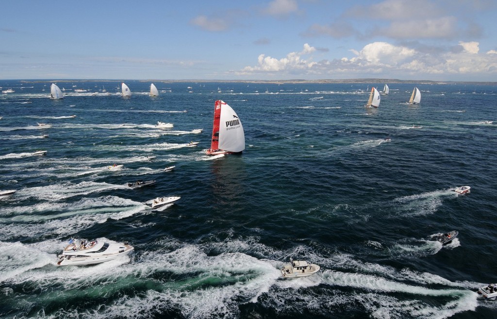 The start of leg 9 from Marstrand to Stockholm photo copyright  David Kneale/Volvo Ocean Race http://www.volvooceanrace.com/ taken at  and featuring the  class